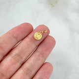 Dije Letra O 0.35gr / 1.5cm / Doble Faz Oro Amarillo