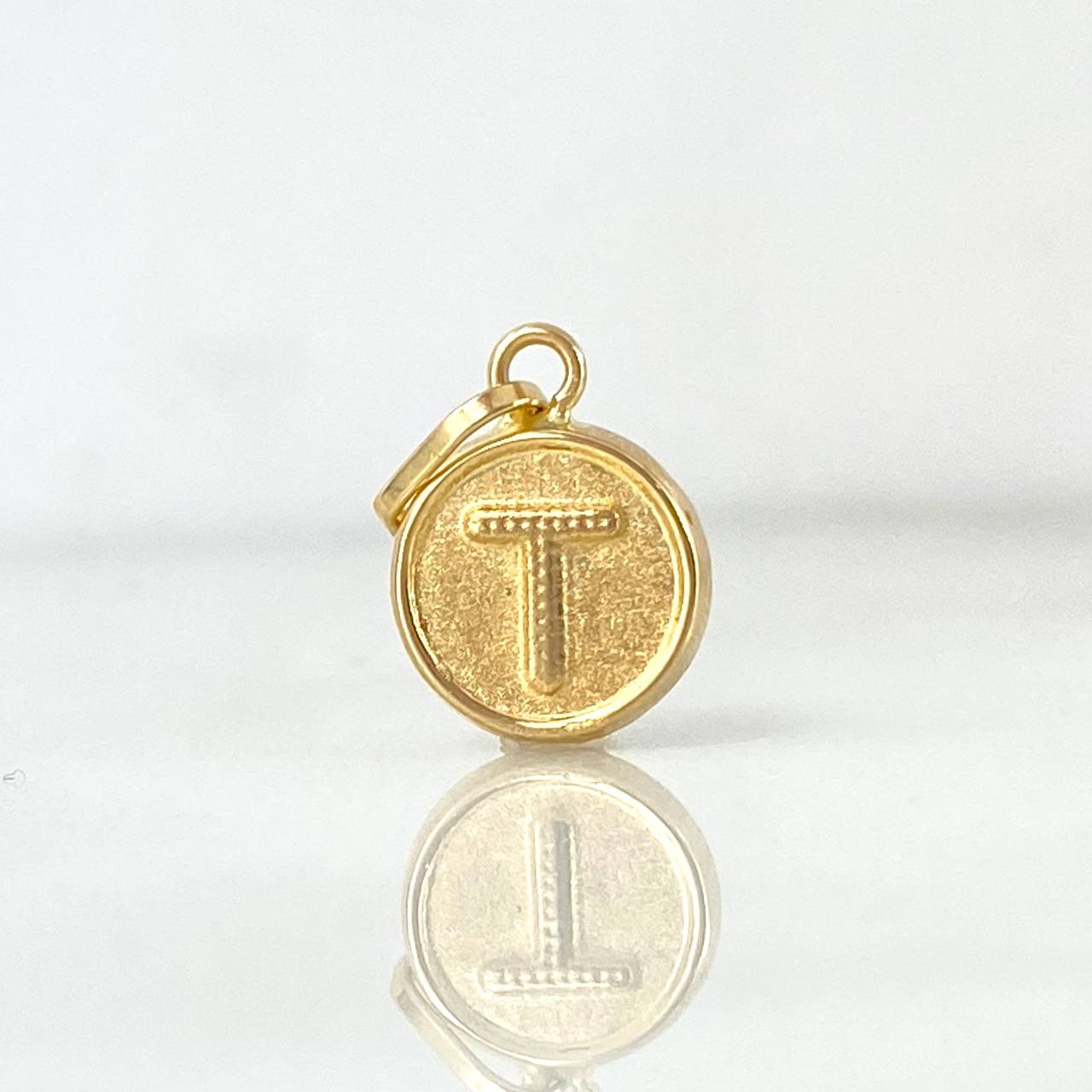 Dije Letra T 0.35gr / 1.5cm / Doble Faz Oro Amarillo