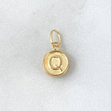 Dije Letra Q 0.35gr / 1.5cm / Doble Faz Oro Amarillo