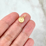 Dije Letra Q 0.35gr / 1.5cm / Doble Faz Oro Amarillo