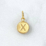 Dije Letra X 0.35gr / 1.5cm / Doble Faz Oro Amarillo