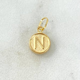 Dije Letra N 0.35gr / 1.5cm / Doble Faz Oro Amarillo