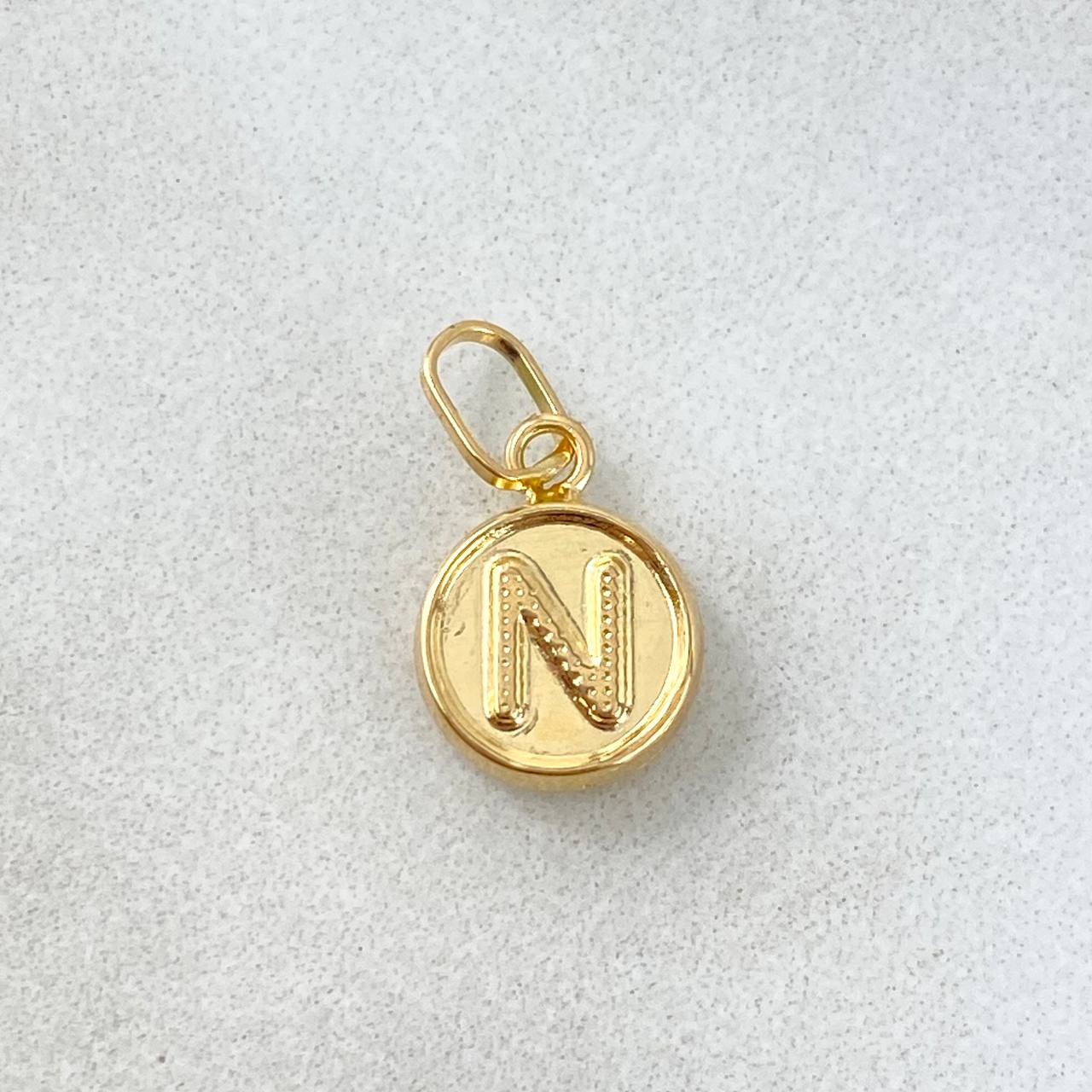 Dije Letra N 0.35gr / 1.5cm / Doble Faz Oro Amarillo