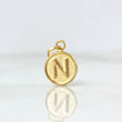 Dije Letra N 0.35gr / 1.5cm / Doble Faz Oro Amarillo