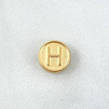 Herraje Letra H 0.25gr / 0.8cm / Tambor Doble Faz Oro Amarillo