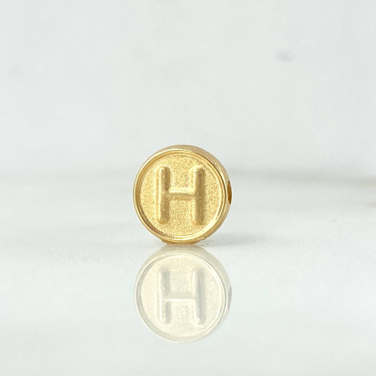 Herraje Letra H 0.25gr / 0.8cm / Tambor Doble Faz Oro Amarillo