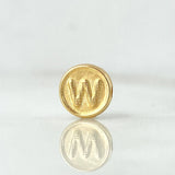 Herraje Letra W 0.25gr / 0.8cm / Doble Faz Oro Amarillo