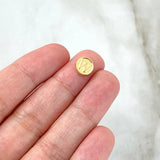 Herraje Letra W 0.25gr / 0.8cm / Doble Faz Oro Amarillo