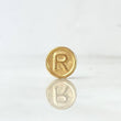 Herraje Letra R 0.25gr / 0.8cm / Doble Faz Oro Amarillo