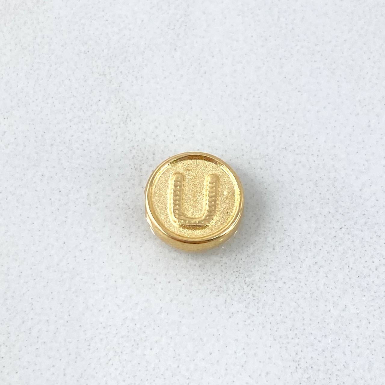 Herraje Letra U 0.25gr / 0.8cm / Doble Faz Oro Amarillo