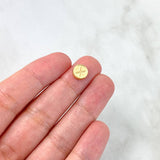 Herraje Letra X 0.25gr / 0.8cm / Tambor Doble Faz Oro Amarillo