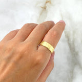 Anillo Argolla Electrocardiograma 5.85gr / T10 3/4 / Oro Amarillo *