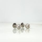 Topos Bola 0.65gr / 5mm Diamantada Oro Blanco 18K ©