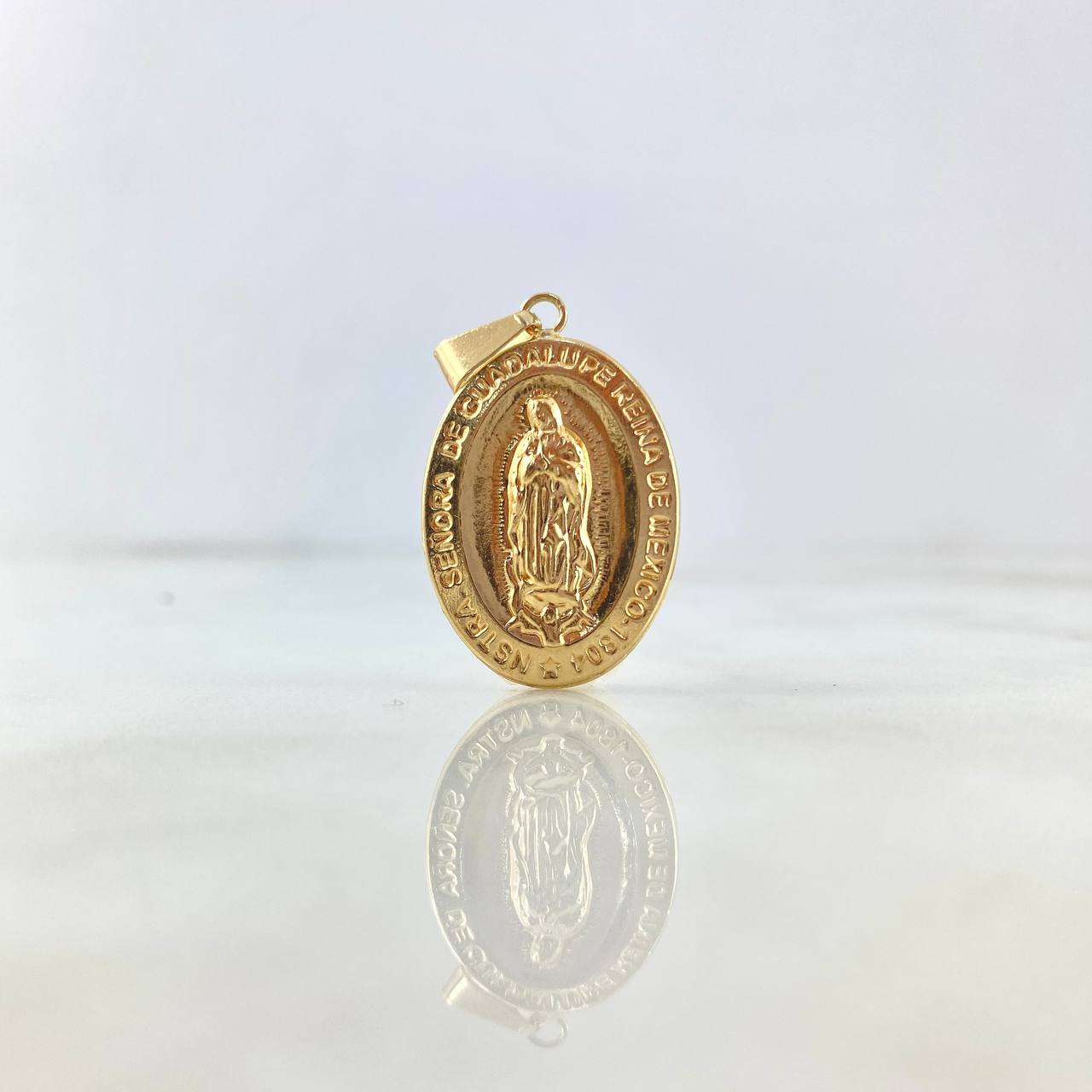 Dije Virgen Guadalupe 2.3gr / 3.6cm / Troquelada Oro Amarillo