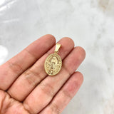 Dije Virgen Guadalupe 1.45gr / 2.8cm / Bordada Troquelada Oro Amarillo