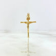 Dije Cruz Cristo 1.05gr / 3.5cm / Baston Liso Oro Amarillo