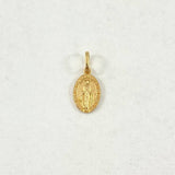 Dije Virgen Milagrosa 0.85gr / 1.8cm / Plana Oro Amarillo