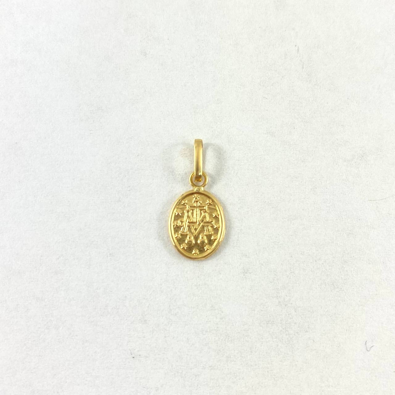 Dije Virgen Milagrosa 0.45gr / 1.8cm / Plana Oro Amarillo