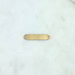 Herraje Placa Rectangular Octagonal 0.95gr / 30MM*6cm / Lineas Perpendiculares Oro Amarillo