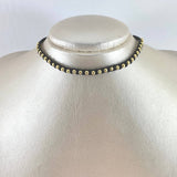 Choker Negro Lineal 1.4gr / 3mm Bolas Lisas 30 Und Oro Amarillo