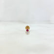 Piercing Chispa Lineal Garrita 0.3gr / 0.8cm / 3mm Circon Fucsia Oro Amarillo (Joya)