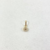 Dije Circulo 0.4gr / 1.2cm / Diamantes Blancos 18pts Oro Amarillo (Joya)