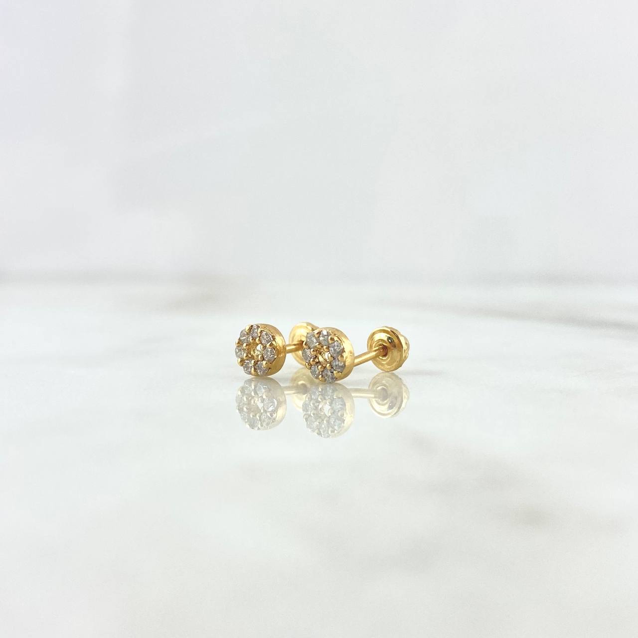 Topos Circulo 1.15gr / 0.5mm Diamantes Blancos 36pts Oro Amarillo (Joya)