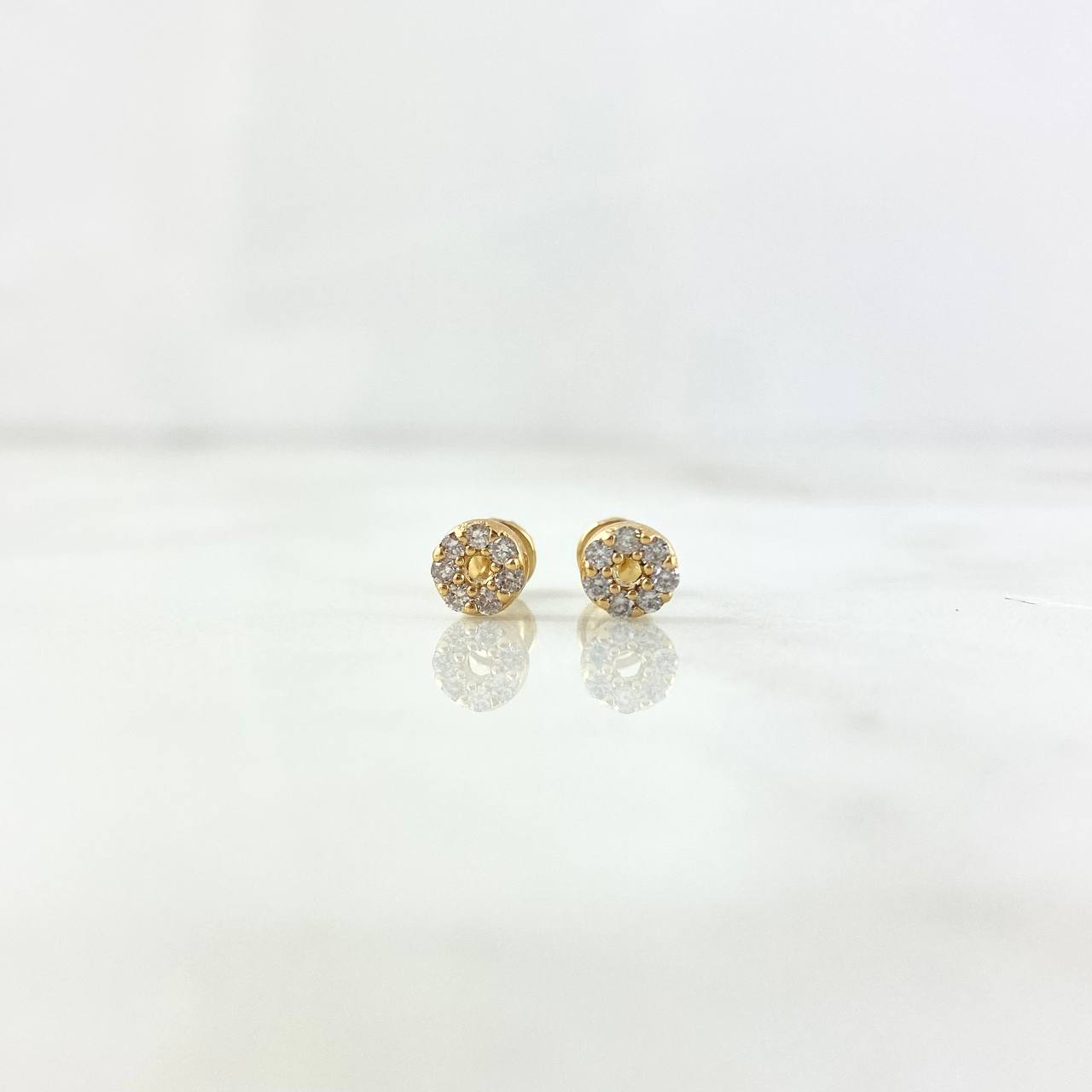 Topos Circulo 1.15gr / 0.5mm Diamantes Blancos 36pts Oro Amarillo (Joya)