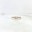 Anillo Solitario Churumbela 1.85gr / T6 1/2 / Lineas Cruzadas Circones Blancos Oro Amarillo