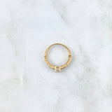 Anillo BV 2.7gr / T6 1/4 / Solitario Circones Blancos Oro Amarillo