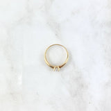 Anillo Solitario Abultado 1.65gr / T6 3/4 / Circon Blanco Oro Amarillo