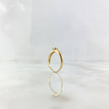 Anillo Solitario Abultado 1.65gr / T6 3/4 / Circon Blanco Oro Amarillo