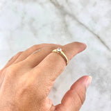 Anillo Solitario Abultado 1.65gr / T6 3/4 / Circon Blanco Oro Amarillo