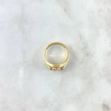 Anillo Cruz 6.3gr / T10 / Circones Blancos Oro Amarillo