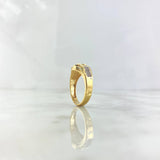 Anillo Cruz 6.3gr / T10 / Circones Blancos Oro Amarillo