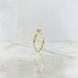 Anillo Soliario 1.35gr / T6 3/4 / Circon Blanco Oro Amarillo ©