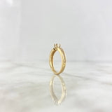 Anillo Solitario Churumbela 3.25gr / T6 1/4 / Circones Blancos Oro Amarillo ©