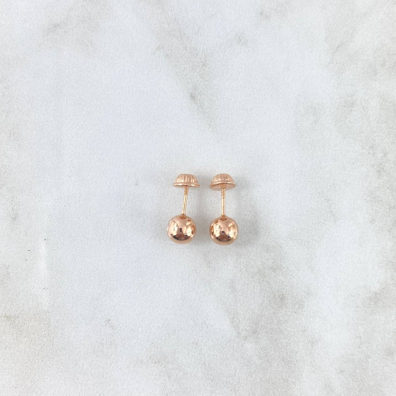 Topos Bola 6mm 0.65gr / Lisa Oro Rosa