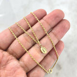 Cadena Lazo 0.9gr / 45cm + Dije Virgen Milagrosa 0.3gr / 1.4cm Oro Amarillo (Oferta)