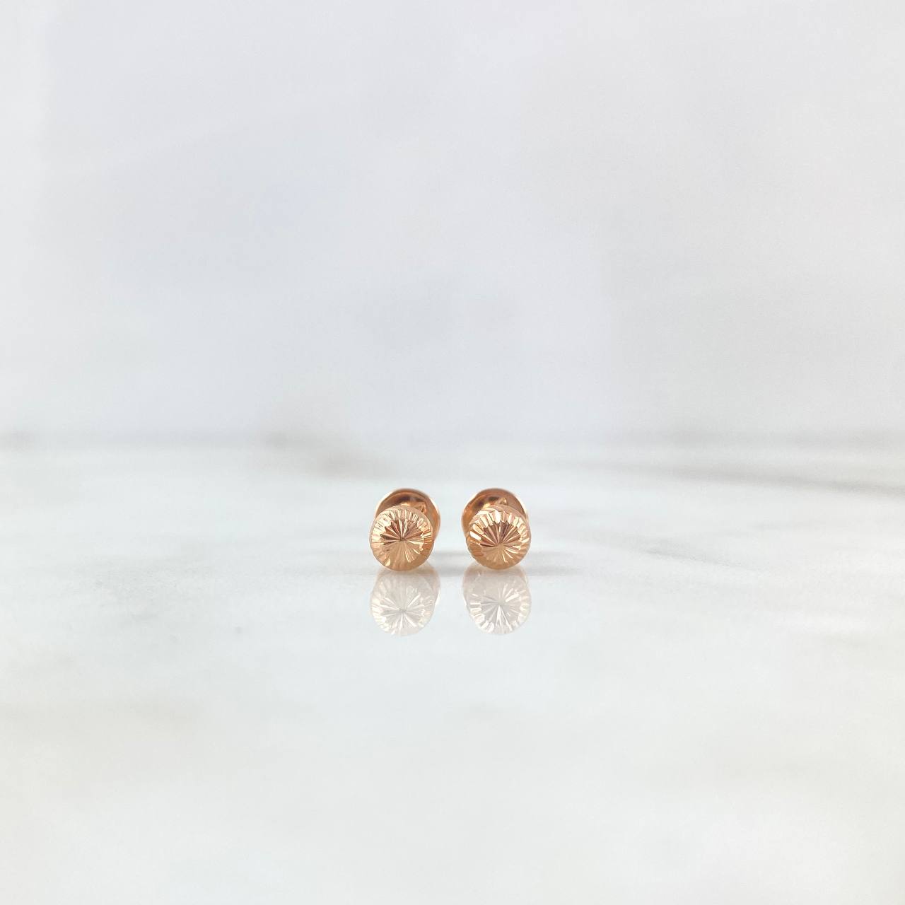 Topos Bola 0.6gr / 5mm Diamantados Oro Rosa 18K &