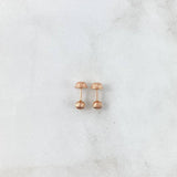 Topos Bola 4mm 0.5gr / Diamantada Oro Rosa