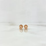 Topos Bola 4mm 0.5gr / Diamantada Oro Rosa