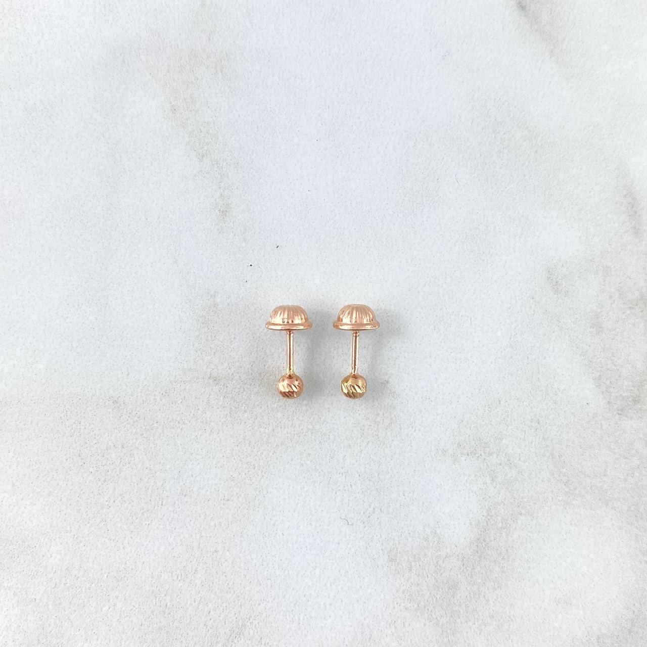 Topos Bola 0.45gr / 3mm Diamantados Oro Rosa 18K &