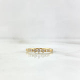 Anillo Solitario Trio 1.75gr / T6 1/4 / Diamantes Blancos 10pts Oro Amarillo (Joya) *