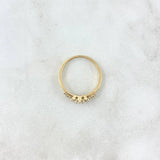 Anillo Solitario Trio 1.75gr / T6 1/4 / Diamantes Blancos 10pts Oro Amarillo (Joya) *