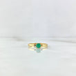 Anillo Solitario Base Corazón 2.15gr / T6 3/4 / Esmeralda 26pts Oro Amarillo (Joya) *