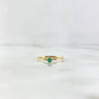 Anillo Solitario Base Cuadrada 0.95gr / T6 1/2 / Esmeralda 6 Puntos Oro Amarillo (Joya) *