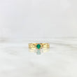 Anillo Solitario Circulo 2gr / T6 3/4 / Esmeralda 17pts Oro Amarillo (Joya)