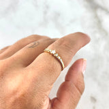 Anillo Solitario Trio 1.75gr / T6 1/4 / Diamantes Blancos 10pts Oro Amarillo (Joya) *