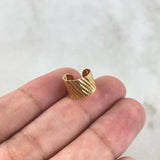 Piercing Earcuff Simulador 1.1gr / 1.1cm / Texturizado Oro Amarillo (Joya)